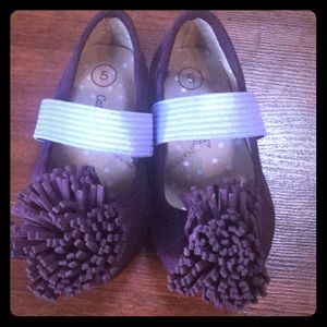 Car & jack purple & lilac Pom Pom dress up shoes